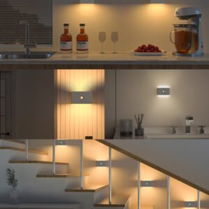 S109-Magnetic Rechargeable LED Sensor Wall Light | Vertical Up & Down Double-sided Lighting Night Lamp