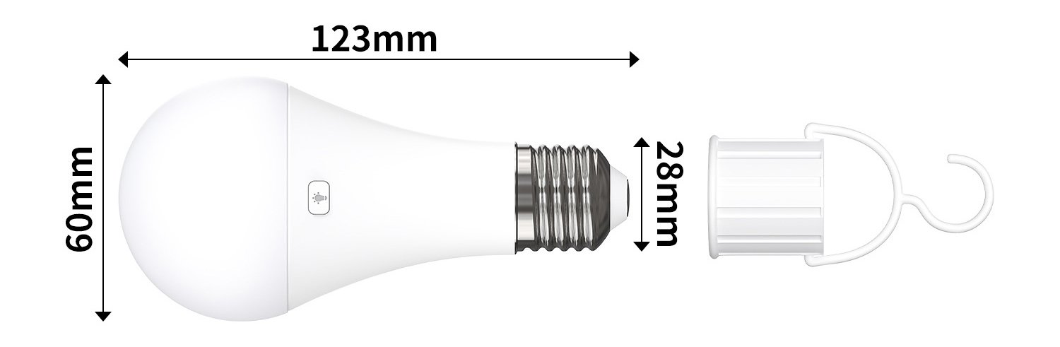 S107-Rechargeable CW/RGBCW LED Bulb | Remote Timer Dimmable Battery Powered Light Bulb for Home & Camping - Image 5