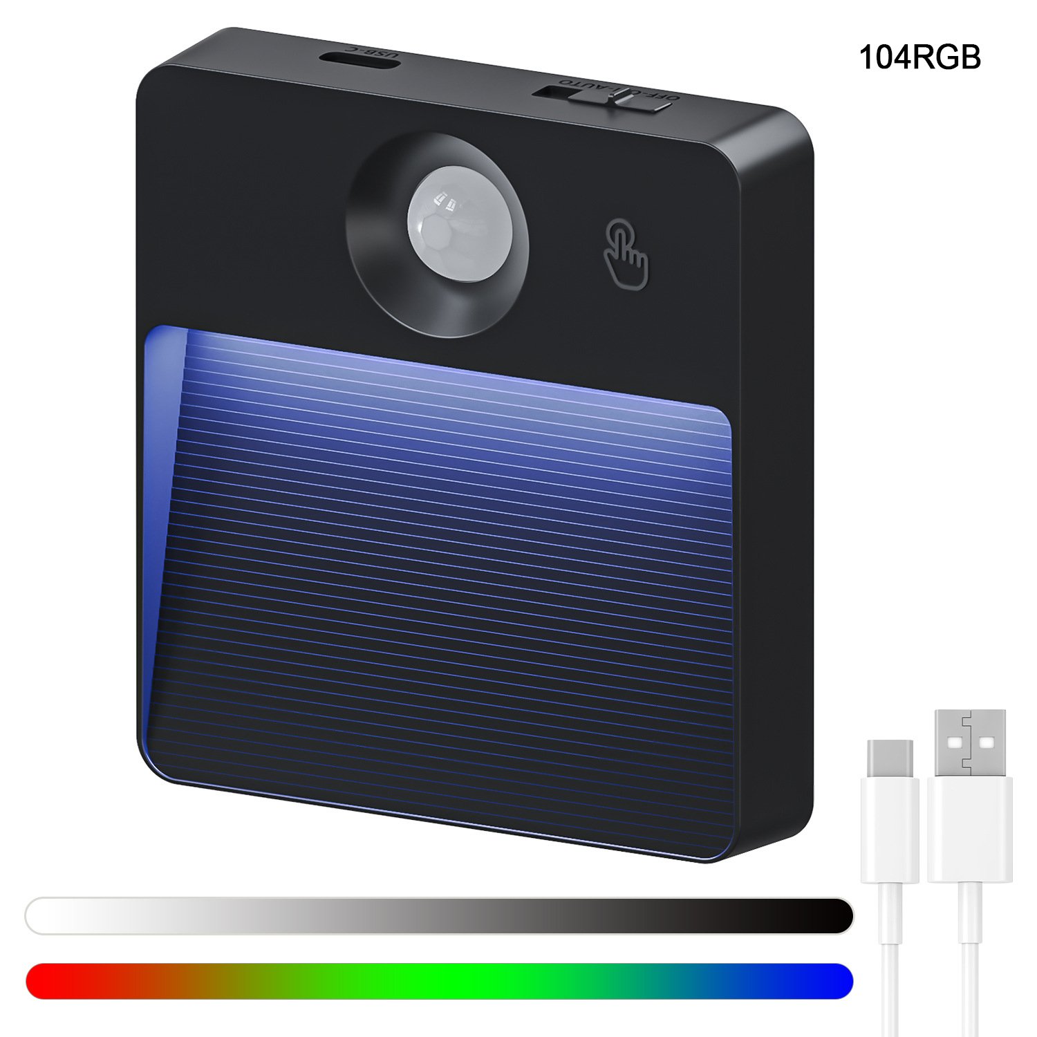 S104CW/S104RGB/S105CW/S105RGB/-Wireless Magnetic Motion Sensor Light | Round & Square Shapes USB Rechargeable LED Night Lamp - Image 6