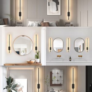 S096-Touch Control Magnetic Rechargeable LED Wall Sconce, Modern Minimalist Wireless Ambient Wall Lamp for Bedroom Bedside, Hotel Corridor & Stairway