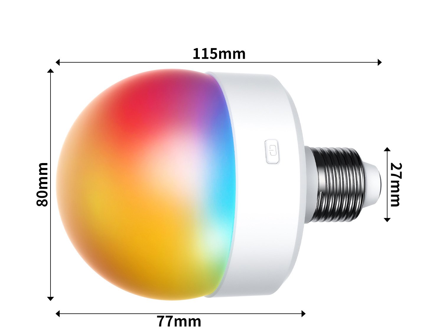 S073-Wireless Magnetic Rechargeable RGB LED Bulb | Remote Timer Dimmable Ambient Light, E26/E14 Base for Bedroom Wall Lamp - Image 6