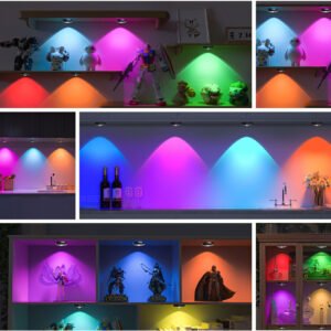 S065-Magnetic Rechargeable Picture Light, Cat Eye Hill Light, Wireless LED Ambient Lamp for Wine Cabinet, Closet, Entryway Home Decor