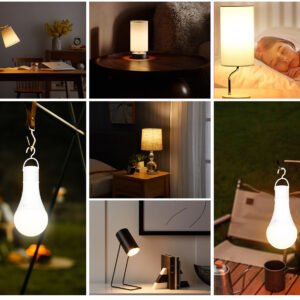 S107-Rechargeable CW/RGBCW LED Bulb | Remote Timer Dimmable Battery Powered  Light Bulb for Home & Camping