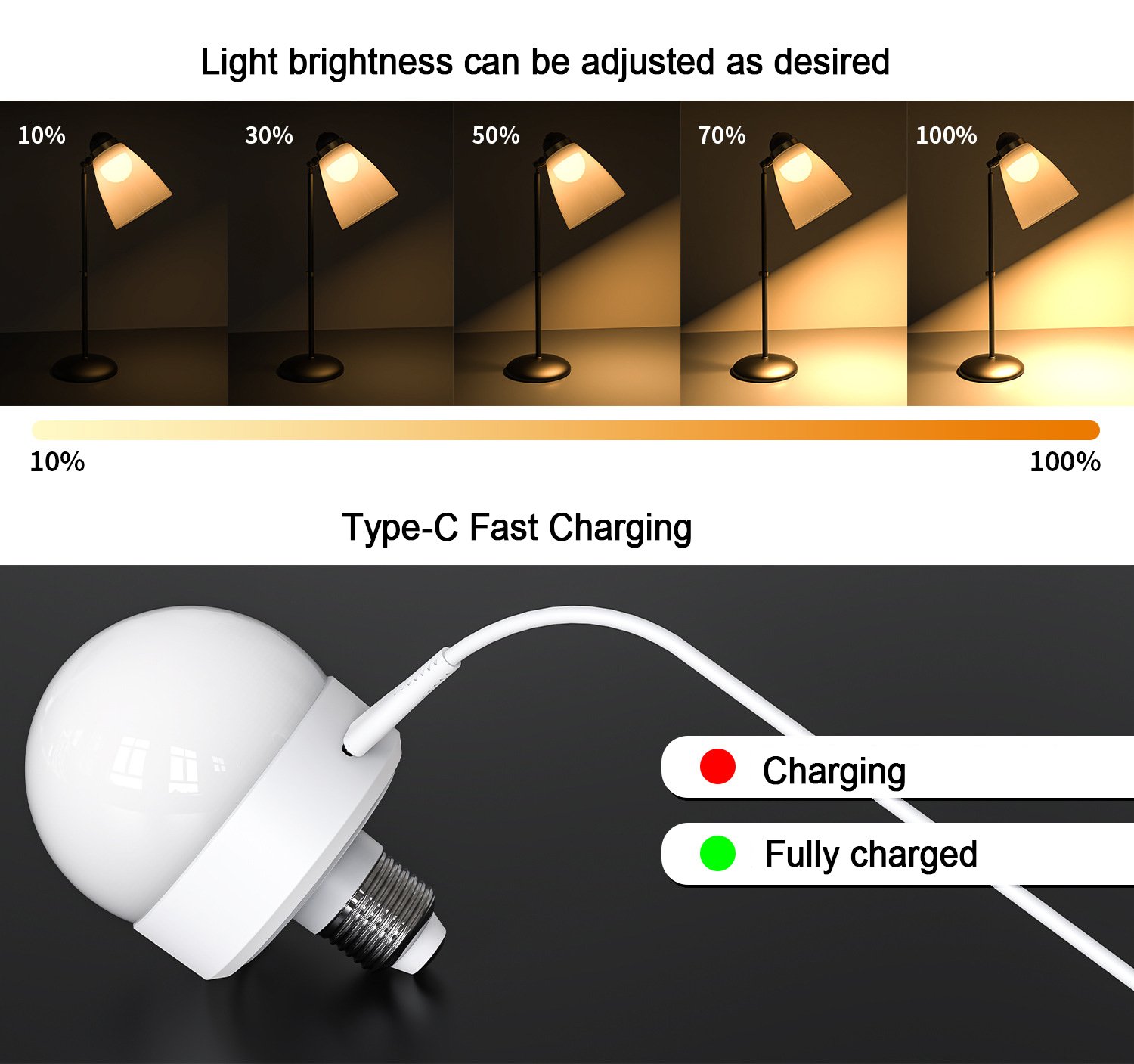 S073-Wireless Magnetic Rechargeable RGB LED Bulb | Remote Timer Dimmable Ambient Light, E26/E14 Base for Bedroom Wall Lamp - Image 5