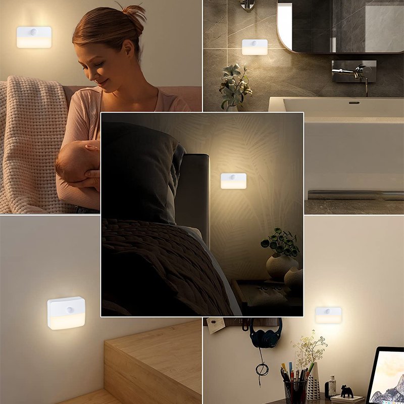 S046-Wireless Motion Sensor Night Light | USB Rechargeable / AA Battery Powered LED Cabinet Lamp