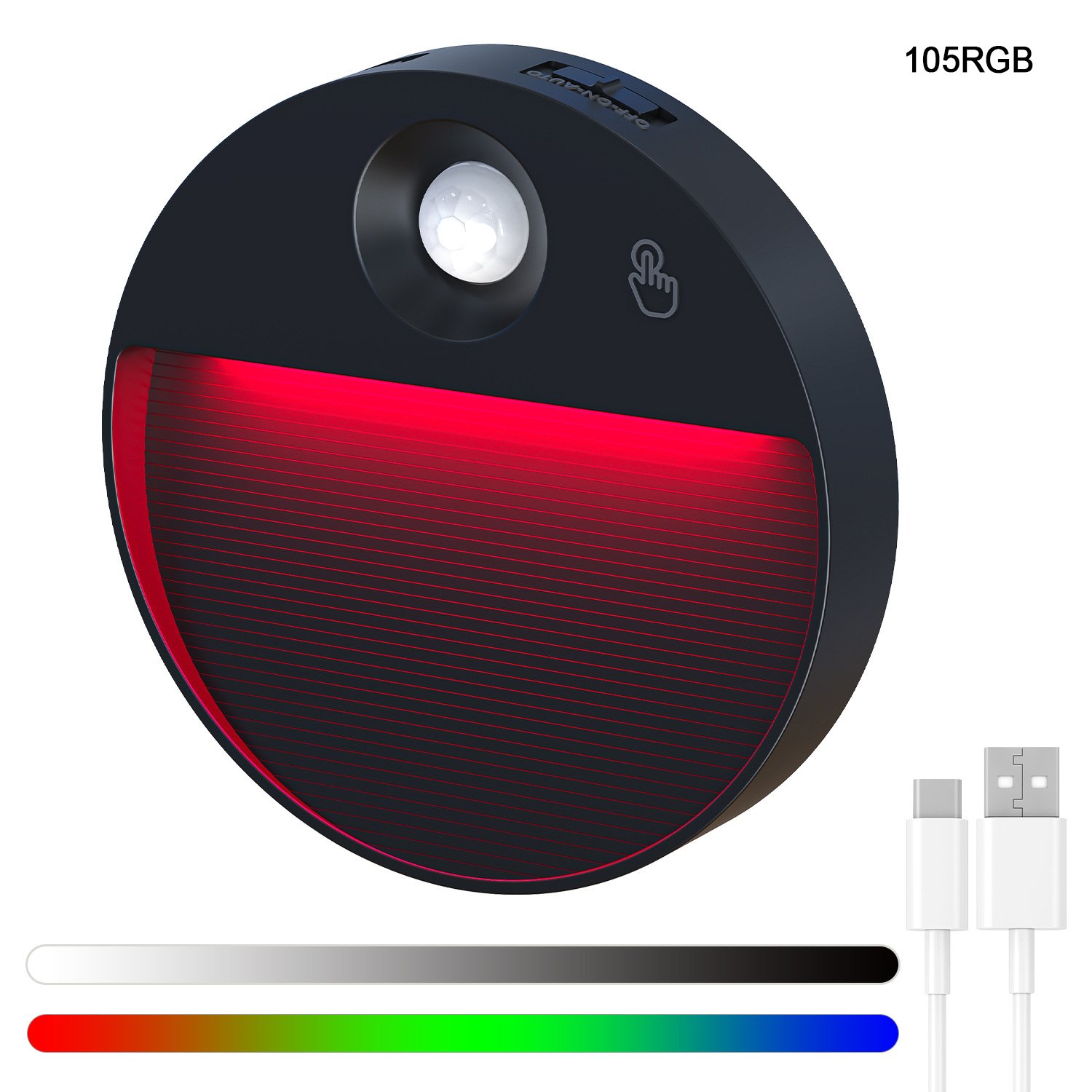 S104CW/S104RGB/S105CW/S105RGB/-Wireless Magnetic Motion Sensor Light | Round & Square Shapes USB Rechargeable LED Night Lamp - Image 5