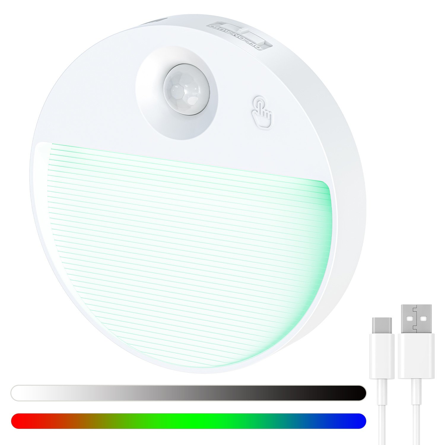 S104CW/S104RGB/S105CW/S105RGB/-Wireless Magnetic Motion Sensor Light | Round & Square Shapes USB Rechargeable LED Night Lamp - Image 8