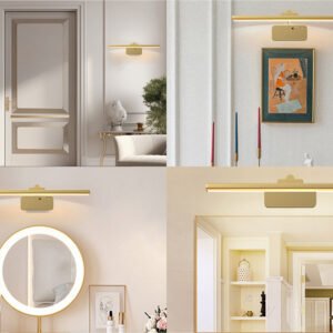 S092-Magnetic Picture Light with Remote Control, 3 Color Temperature & Timer Function, Metal Base Art Display Wall Lamp for Home Decor
