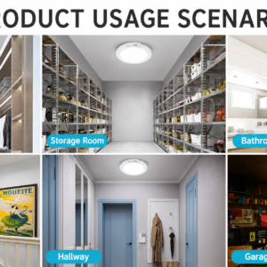 S070-Rechargeable Wireless Round Ceiling Light, Magnetic Mount With Switch, Motion Sensor Lamp, No Wiring For Entryway, Corridor, Stairwell, Warehouse Home Use
