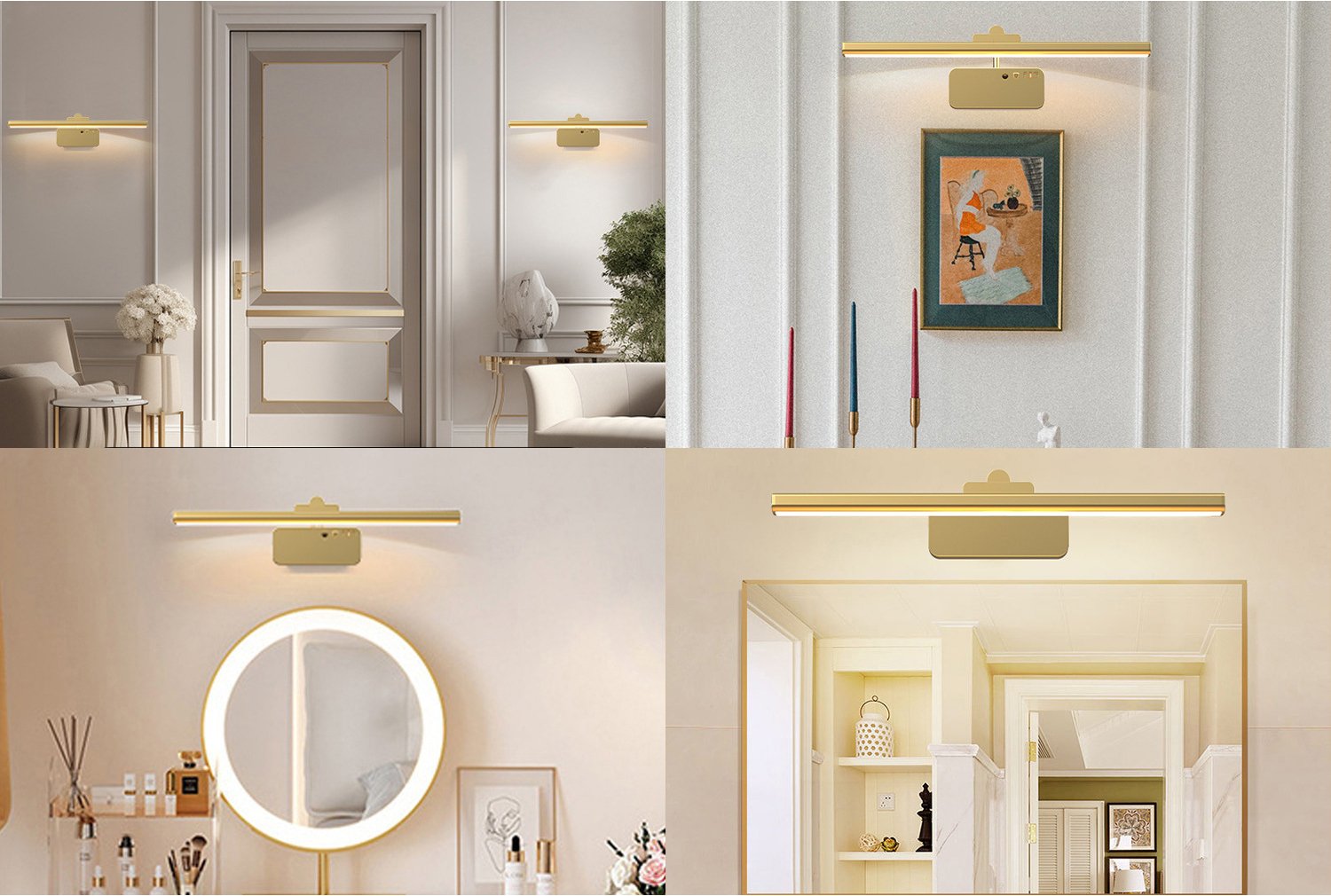 S092-Magnetic Picture Light with Remote Control, 3 Color Temperature & Timer Function, Metal Base Art Display Wall Lamp for Home Decor