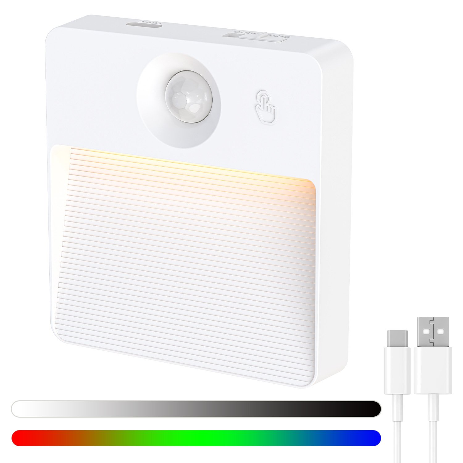 S104CW/S104RGB/S105CW/S105RGB/-Wireless Magnetic Motion Sensor Light | Round & Square Shapes USB Rechargeable LED Night Lamp - Image 7