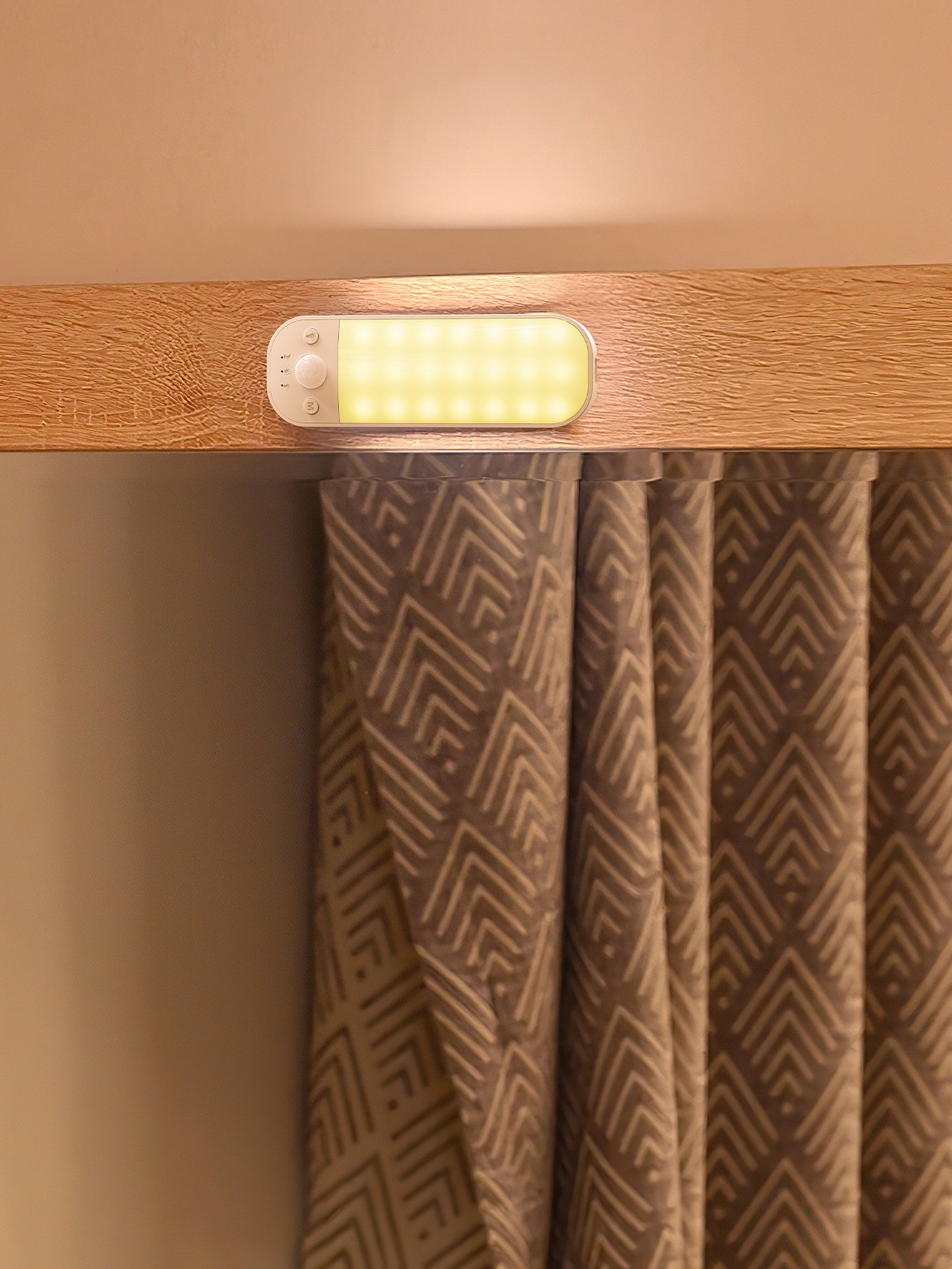 S014-Ultra-thin, Rounded-Corner, Rectangular Magnetic Motion Sensor Light | Three-Color Tape-C Rechargeable LED Cabinet Night Light - Image 4